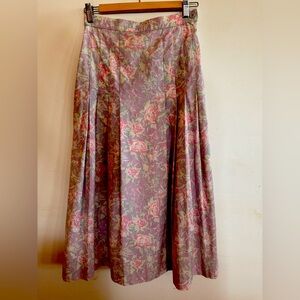 VTG Laura Ashley floral pleated skirt Gossip Girl Balletcore Romantic Prairie